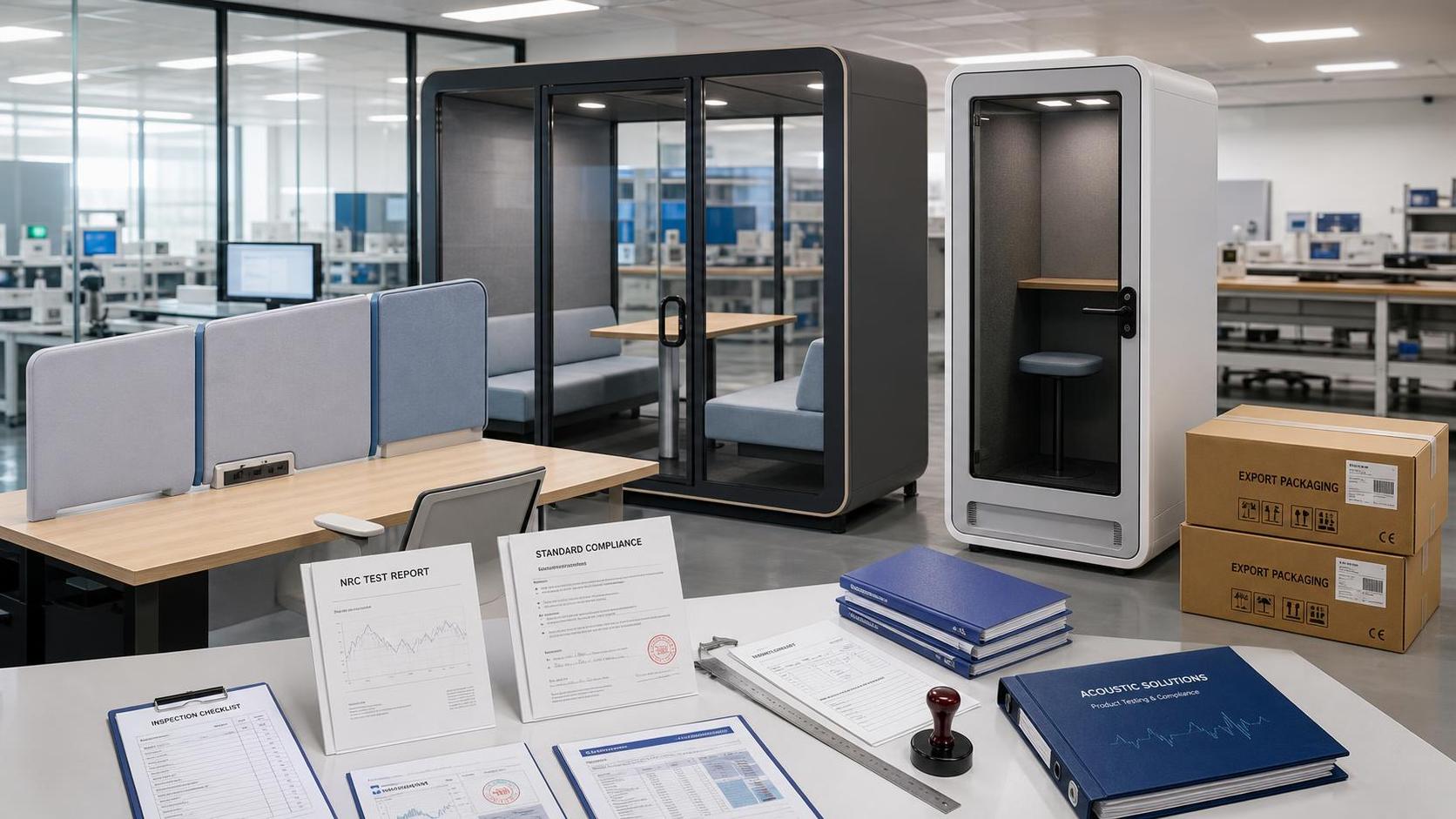 China Tightens Export Inspection for Office Acoustics: PET Dividers and Booths Need NRC Reports