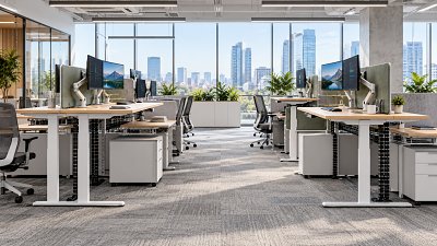 How to Specify Standing Desks for Corporate Offices by Workstyle and Floor Plan