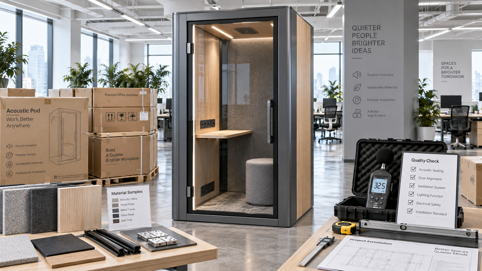What to Audit Before Choosing a Soundproof Phone Booth Factory for Office Projects