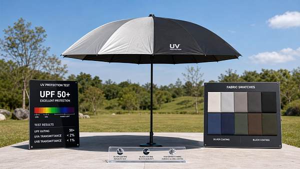 Umbrella UV Protective Fabrics Explained: UPF Ratings, Coatings, and Color Performance