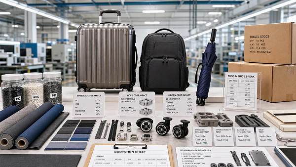 Travel Goods Manufacturing Pricing Explained: MOQ, Materials, Tooling, and Hidden Cost Drivers