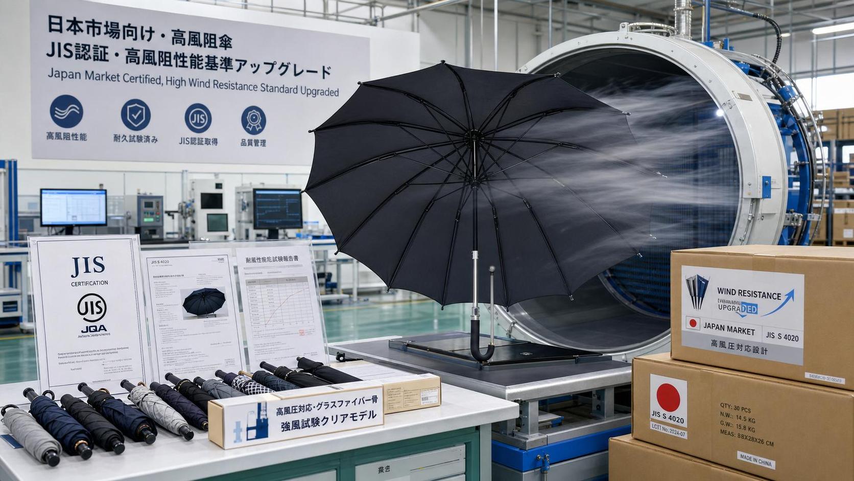 Japan Raises JIS Windproof Umbrella Standard to Class 4