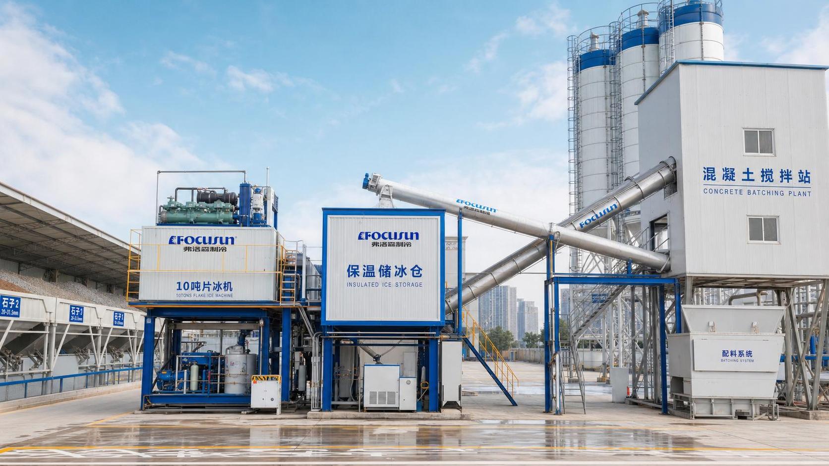 How to Size a 10 Ton Flake Ice Machine for Concrete Cooling