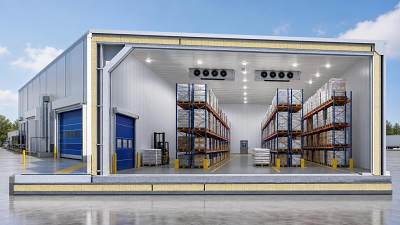 How much does cold storage solution design affect energy use?