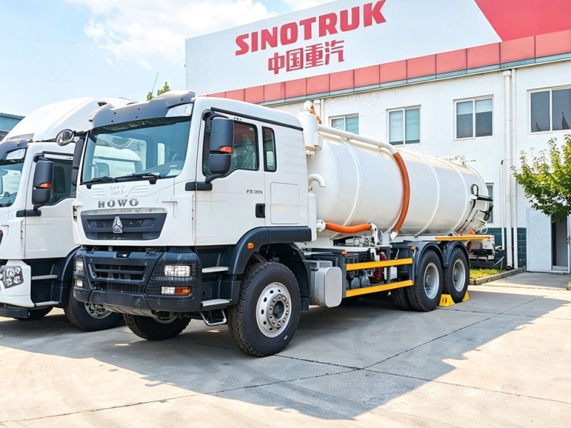 Used HOWO TX 371HP 6×4 Vacuum Sewage Suction Truck