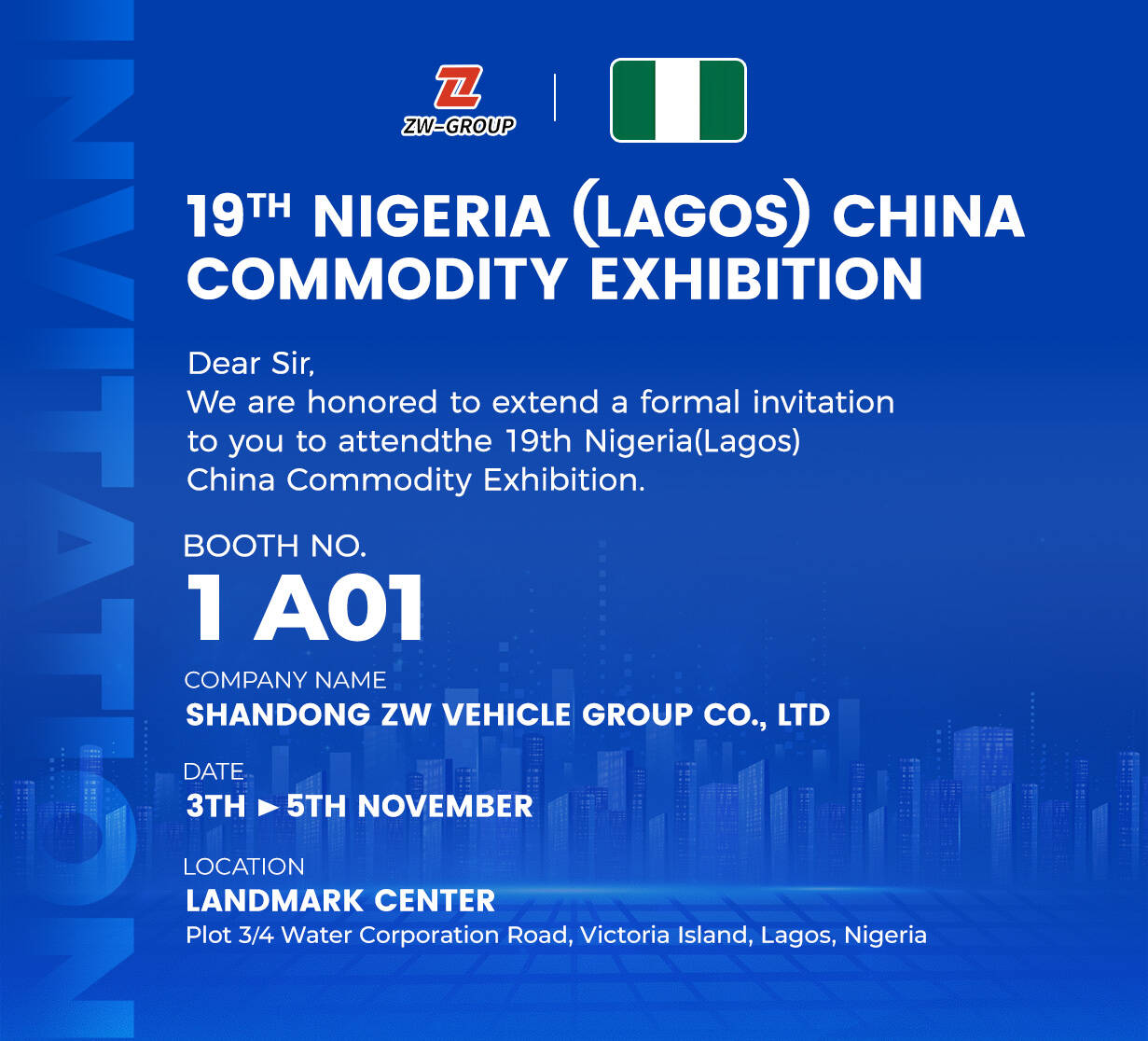 ZW Group to Exhibit at the 19th Nigeria (Lagos) China Commodity Exhibition 2026