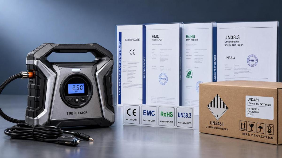 Which Certifications Matter Most When Importing Portable Tire Inflators?