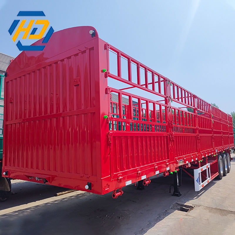 3 Axles Fence Flatbed Trailer