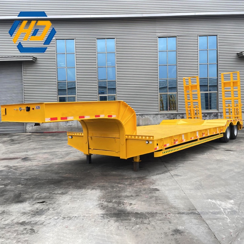 2 Axle 50 Ton Low Bed Semi Trailer