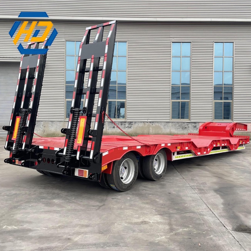 2 Axle 50 Ton Low Bed Semi Trailer