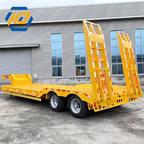 2 Axle 50 Ton Low Bed Semi Trailer