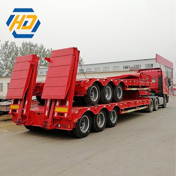 Previous Next 3 Axle 60 Tons Low Bed Semi-Trailer