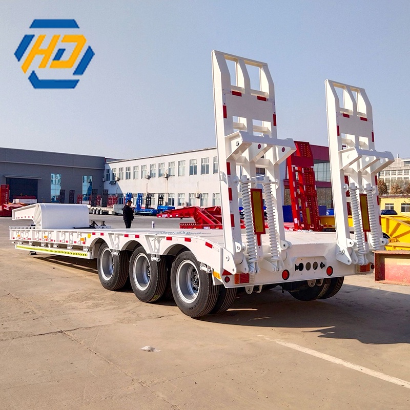 Previous Next 3 Axle 60 Tons Low Bed Semi-Trailer