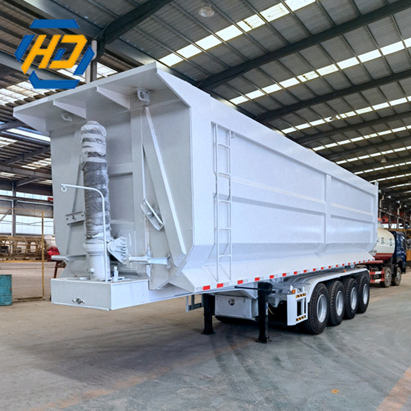 3 Axles 80 Tons U Shape Tipper Semi Trailer