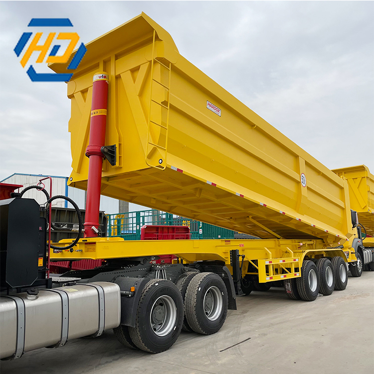 3 Axles 80 Tons U Shape Tipper Semi Trailer