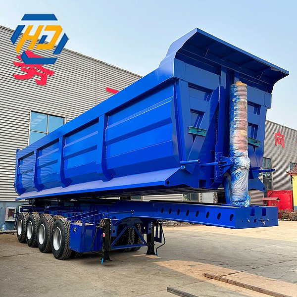 3 Axles 80 Tons U Shape Tipper Semi Trailer