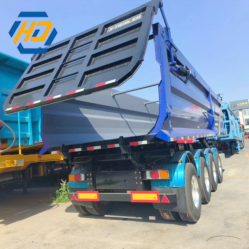 3 Axles 80 Tons U Shape Tipper Semi Trailer