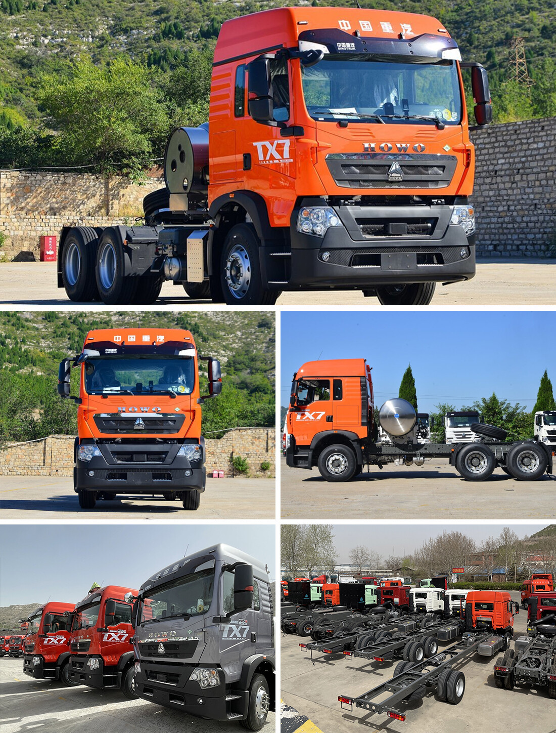 Howo TX7 Heavy Truck 480HP 6x4 LNG Tractor