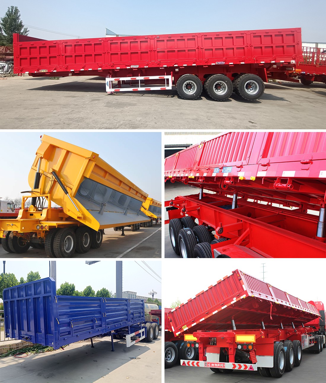 3 Axles 40-50t Side Tipper Semi-Trailer