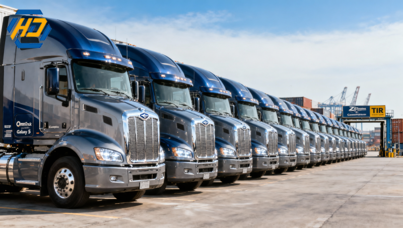 OmniTruck Galaxy 5 Fuel Tractor Trucks Delivered to Qingdao TIR Route OmniTruck Galaxy 5 Fuel Tractor Trucks Delivered to Qingdao TIR Route
