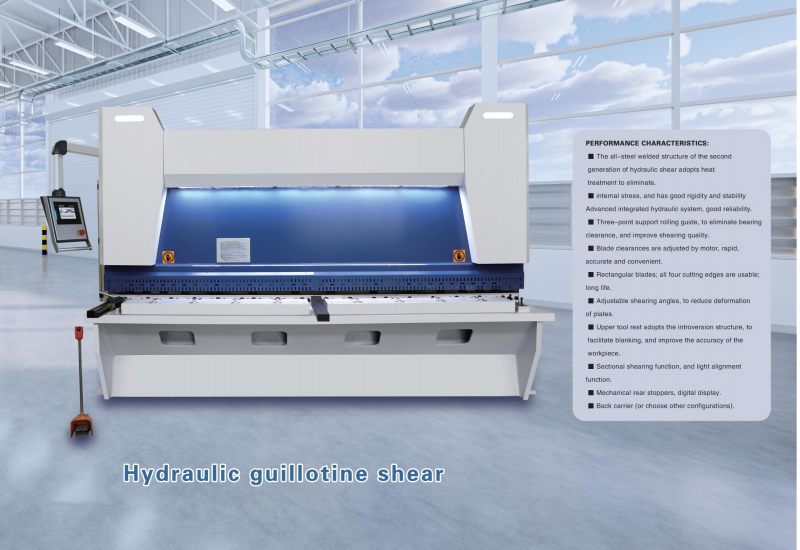 Hydraulic guillotine shear