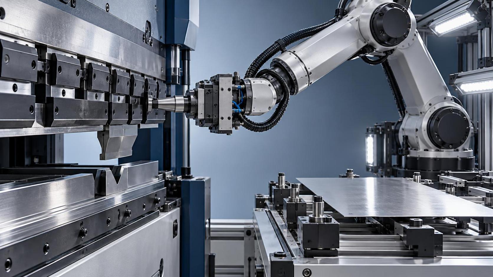 Press Brake Loading Robot Integration Checklist: Tool Changer Compatibility, Safe Stop Timing, and Sheet Alignment Verification Steps Press Brake Loading Robot Integration Checklist: Tool Changer Compatibility, Safe Stop Timing, and Sheet Alignment Verification Steps