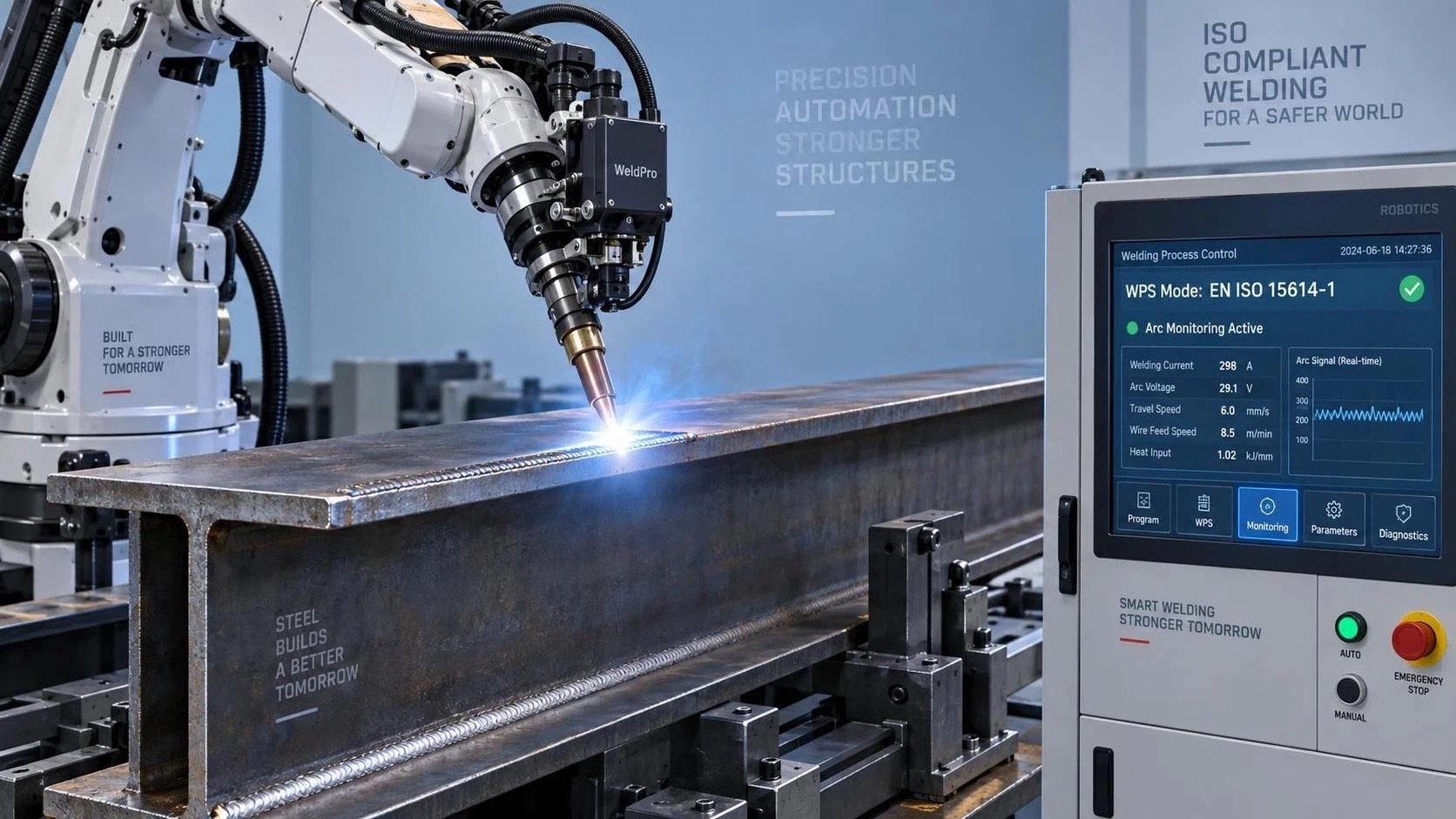 Do welding robot for steel structures meet ISO 3834-2 requirements out of the box or only after process qualification? Do welding robot for steel structures meet ISO 3834-2 requirements out of the box or only after process qualification?
