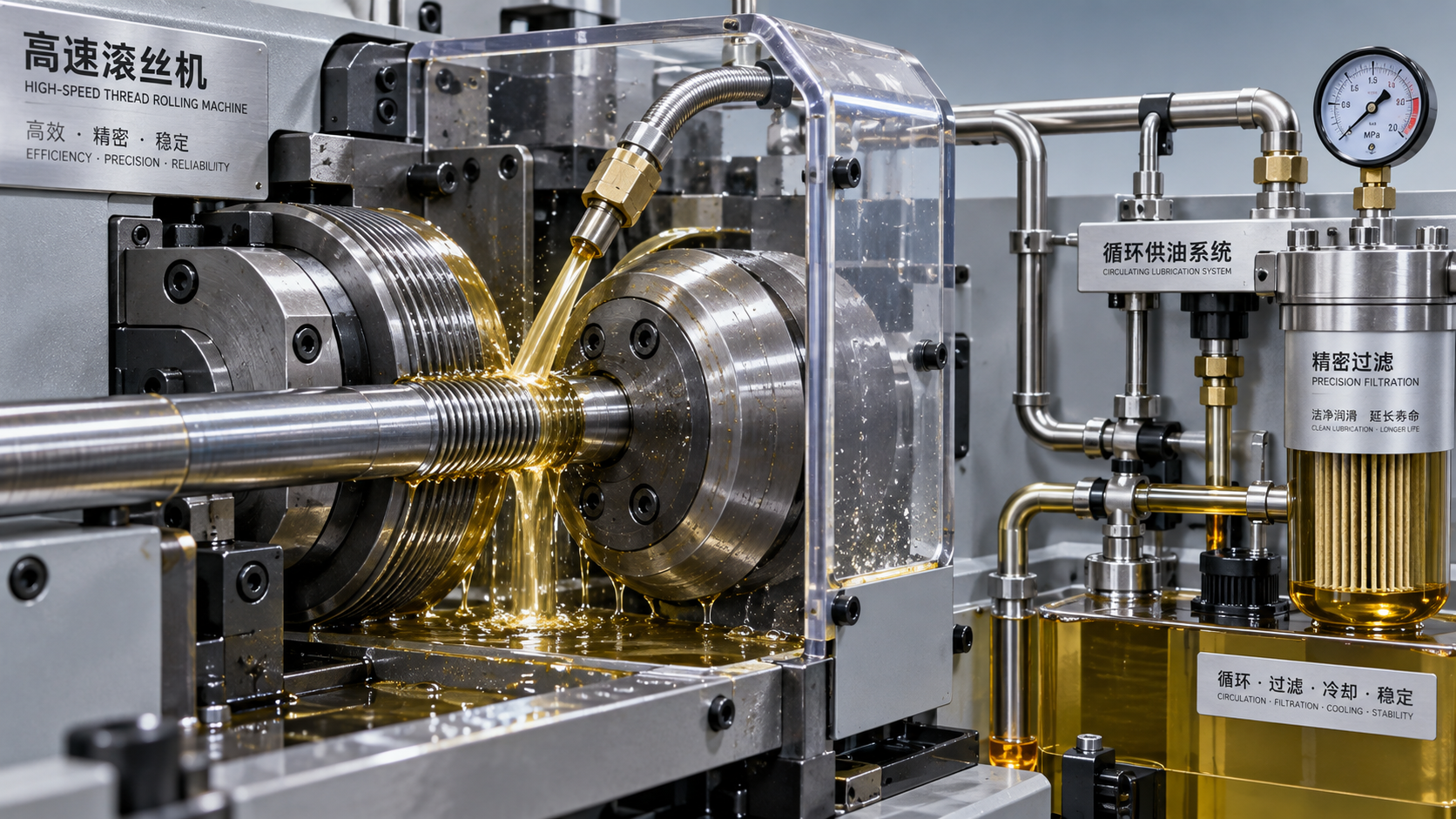 Choosing lubricant for a high-speed thread rolling machine Choosing lubricant for a high-speed thread rolling machine