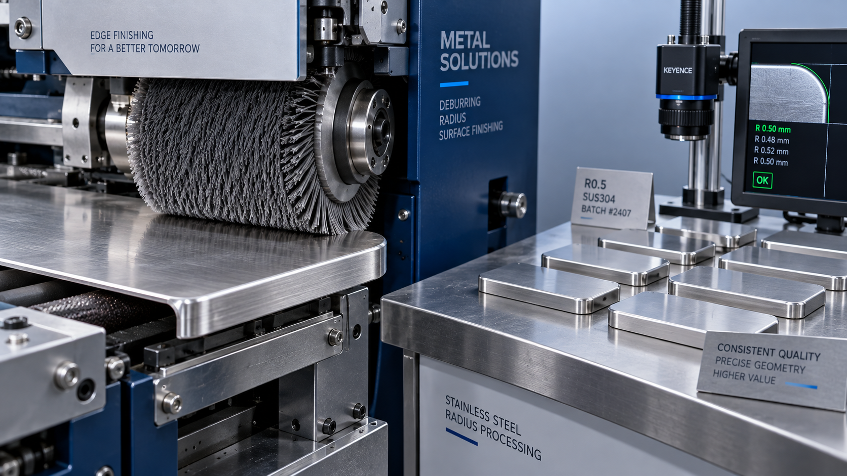 Can sheet metal deburring machines produce a consistent edge radius?