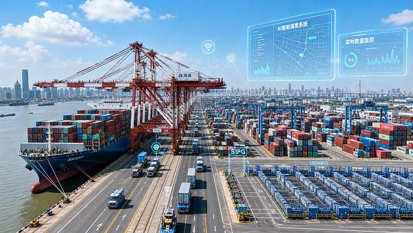 Shanghai Port Deploys AI Dispatch System, Cutting Container Dwell Time to 32 Hours