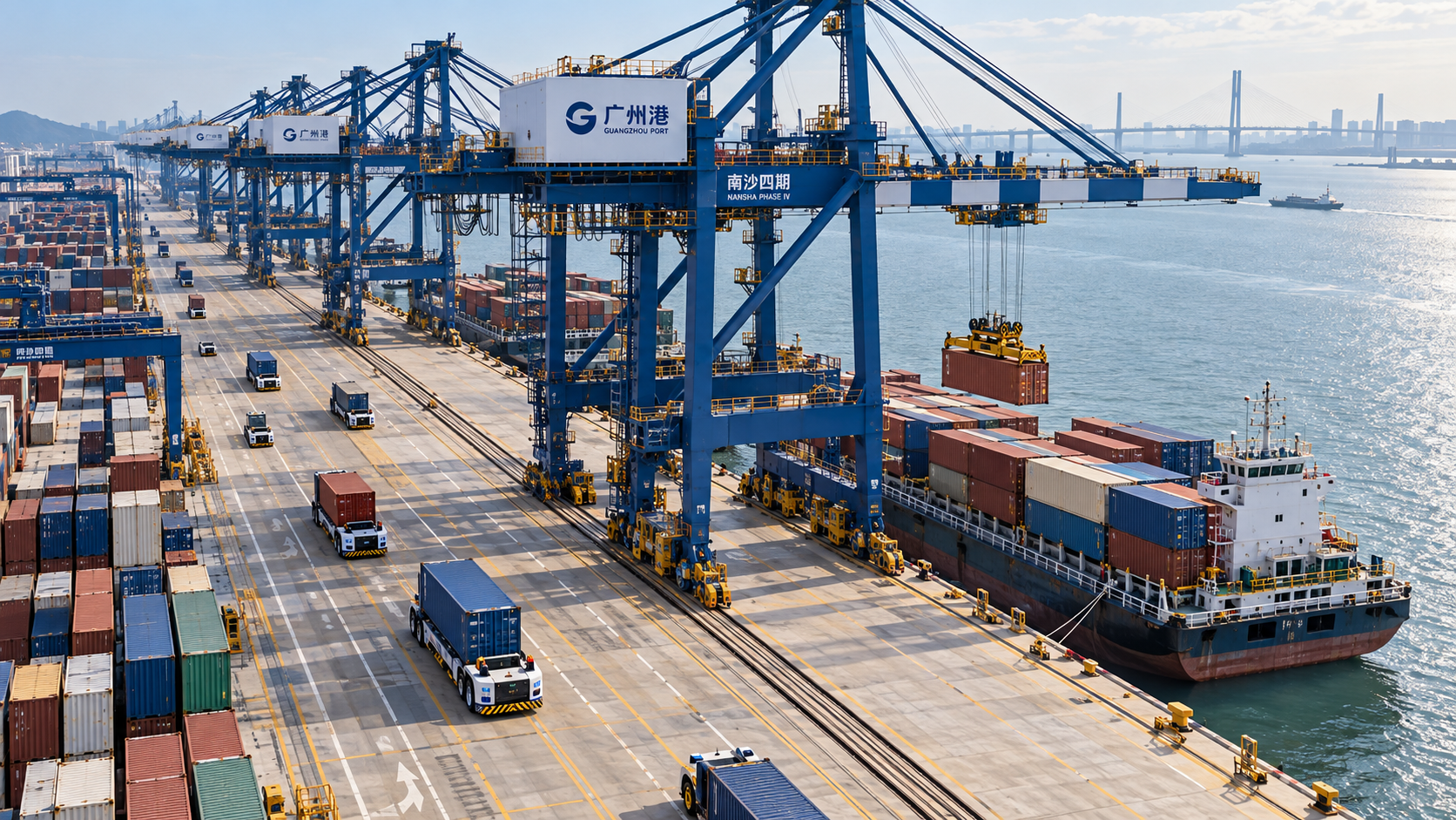 Guangzhou Nansha Phase IV Automated Terminal Opens for Foreign Trade Guangzhou Nansha Phase IV Automated Terminal Opens for Foreign Trade