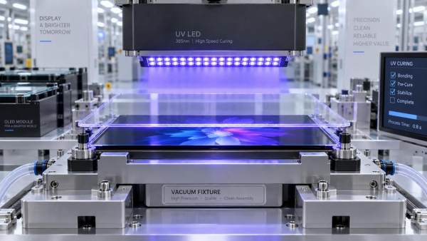 How UV curing technology prevents bond-line shift in display bonding