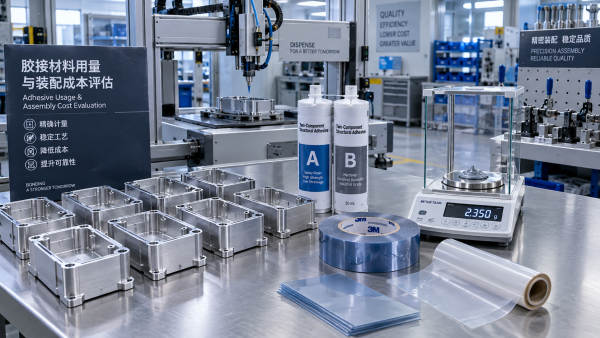 How to compare bonding materials by total cost per assembled part