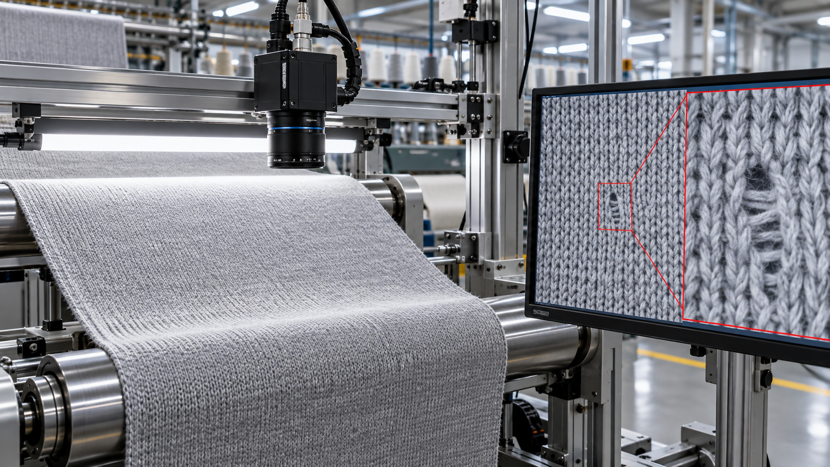 Can AI vision inspection for knitting detect dropped stitches?