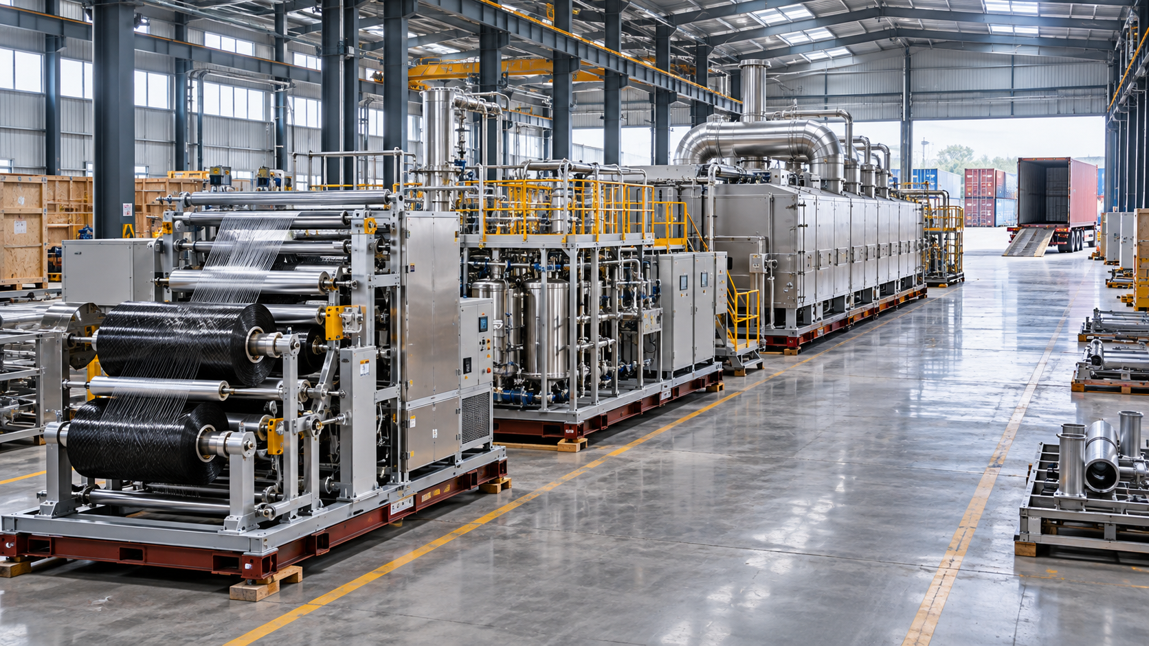 Textile Cluster Exports Complete Carbon Fiber Production Line Equipment to South Korea Textile Cluster Exports Complete Carbon Fiber Production Line Equipment to South Korea