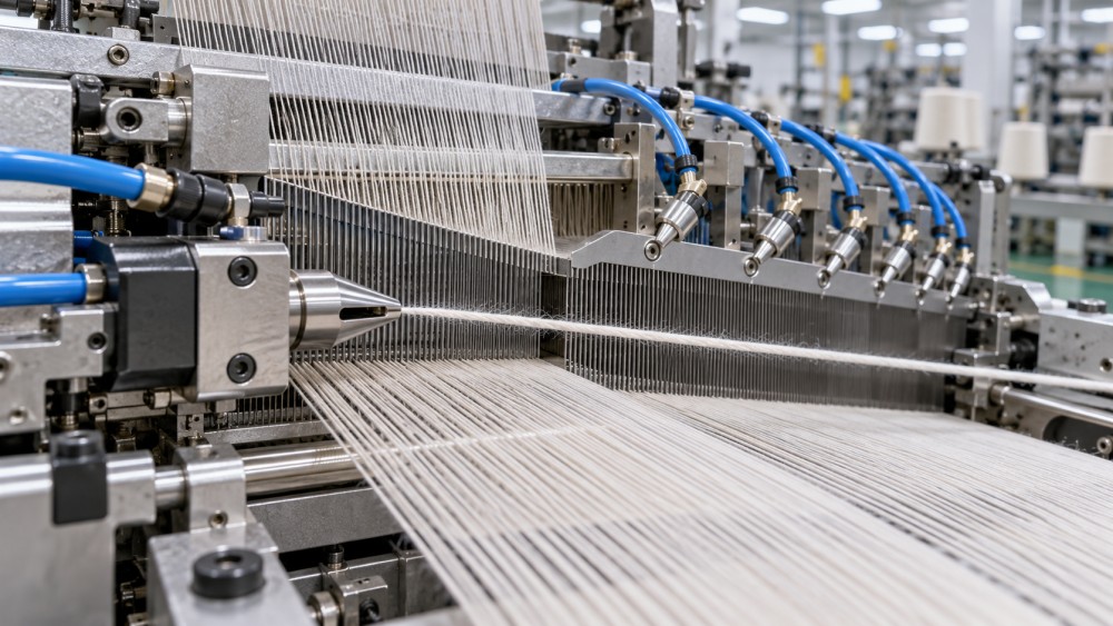 How air pressure affects weft insertion in cotton air-jet weaving