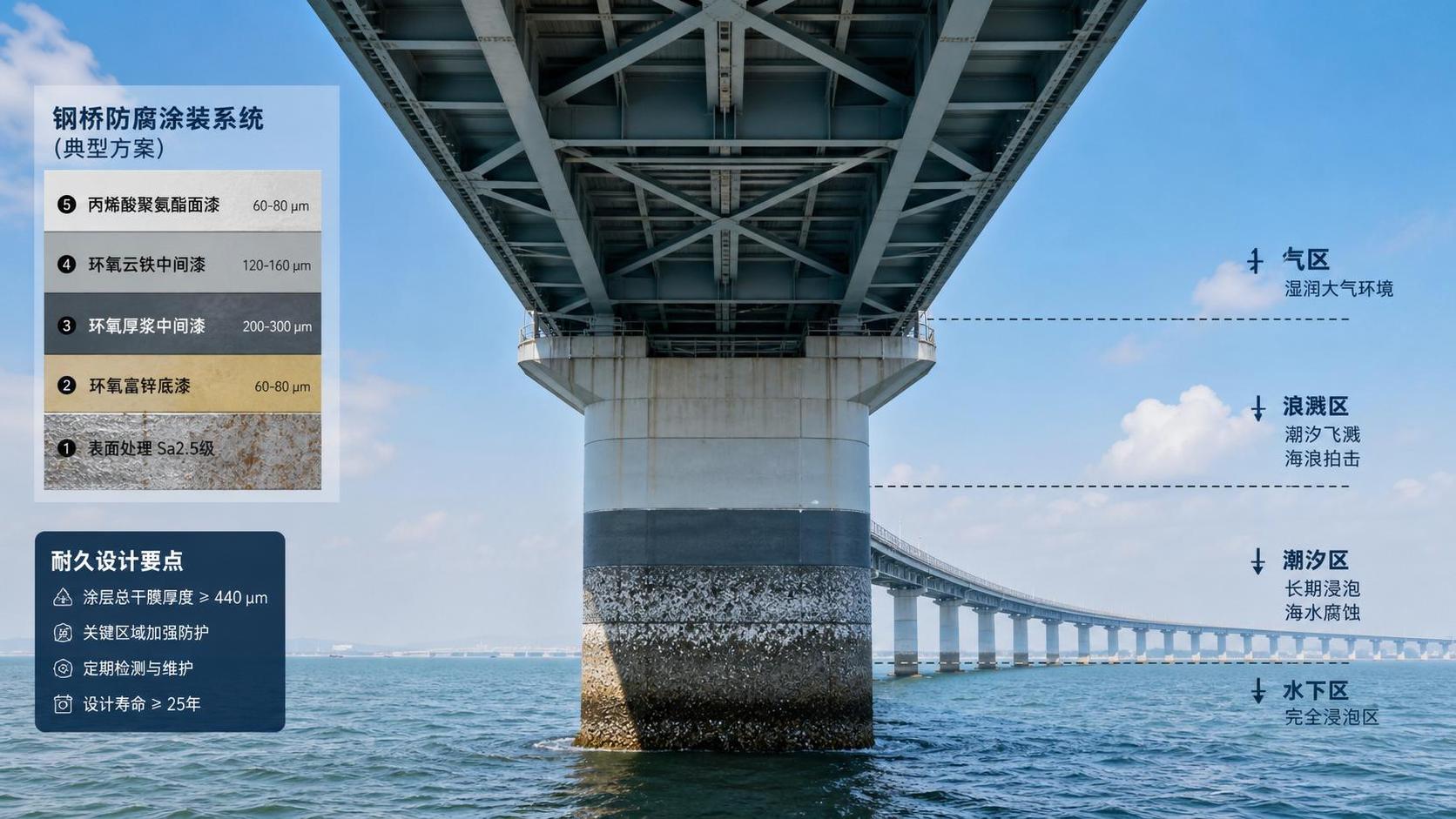 Bridge Coating Engineering Basics: Coating Systems, Exposure Zones, and Design Risks