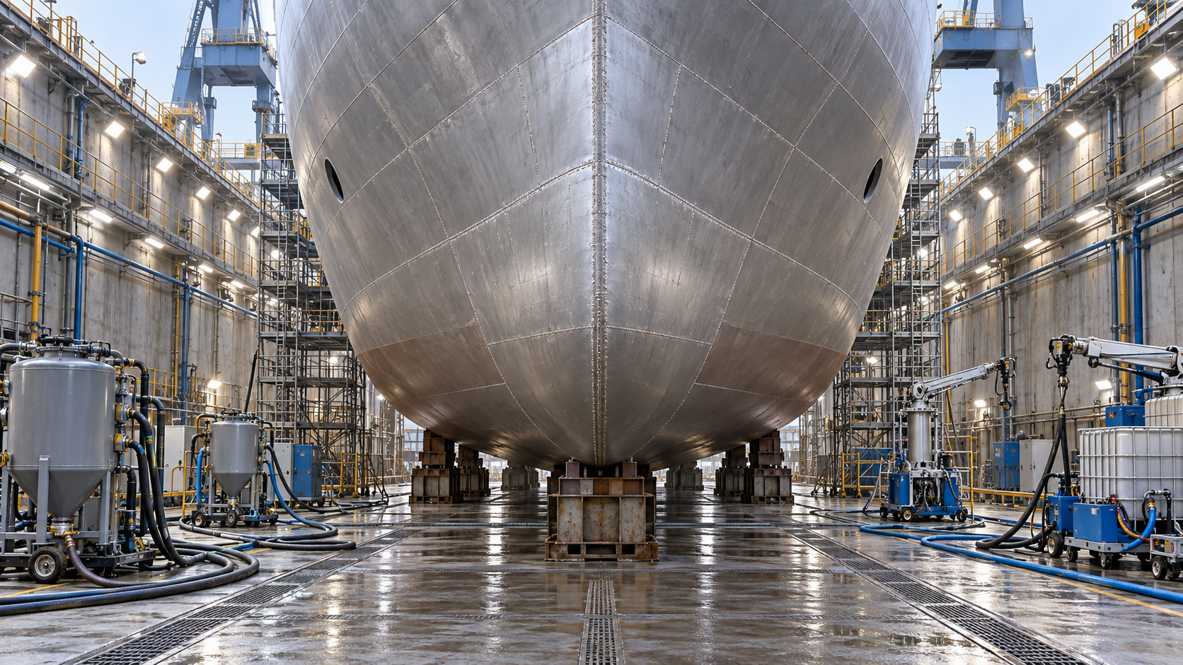 When should dry dock coating repairs include full surface preparation?