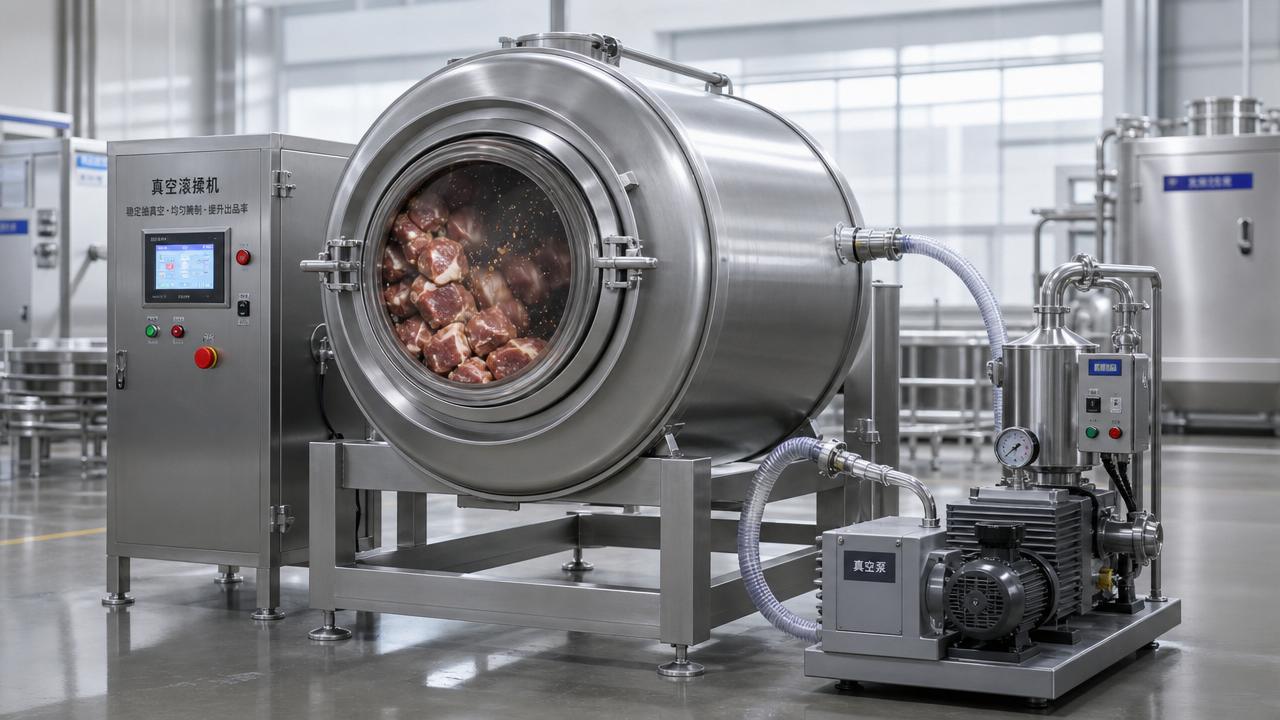 Vacuum Tumbler with Vacuum Pump: Key Parameters for Marination Yield and Texture Control