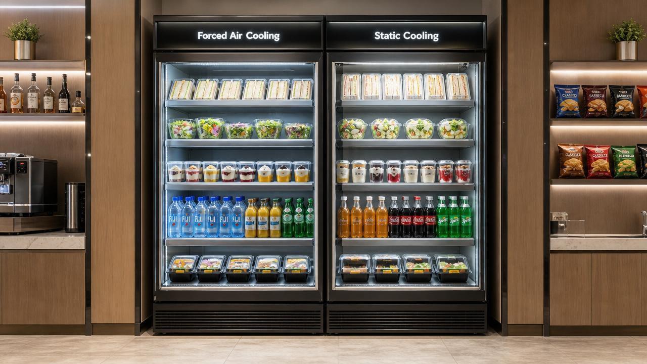 Forced Air Display Chillers vs Static Cooling: Which Fits Grab-and-Go Retail Better?