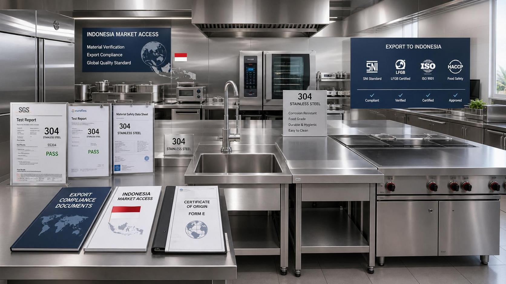 Indonesia Enforces SNI 7369:2026 on Commercial Stainless Steel Kitchen Equipment