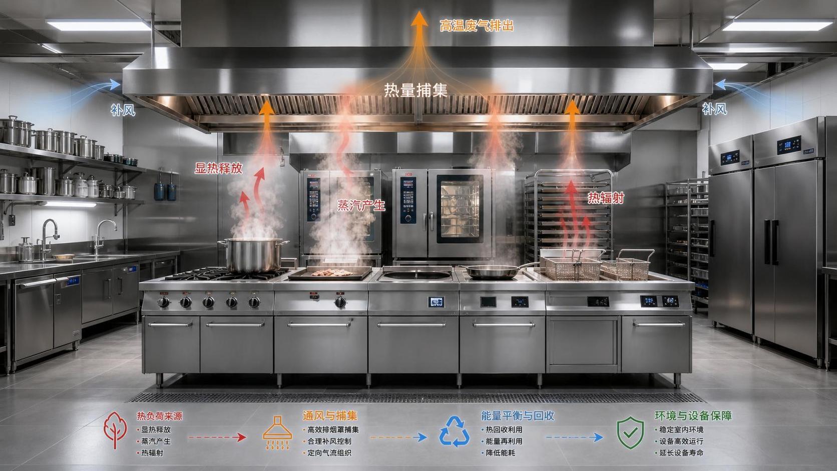 Commercial Kitchen Thermal Management Explained: Heat Loads, Ventilation, and Energy Balance
