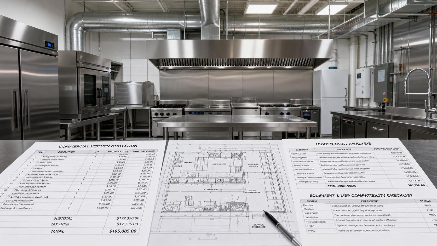 How to Review a Commercial Kitchen Planning Quotation Without Missing Hidden Costs