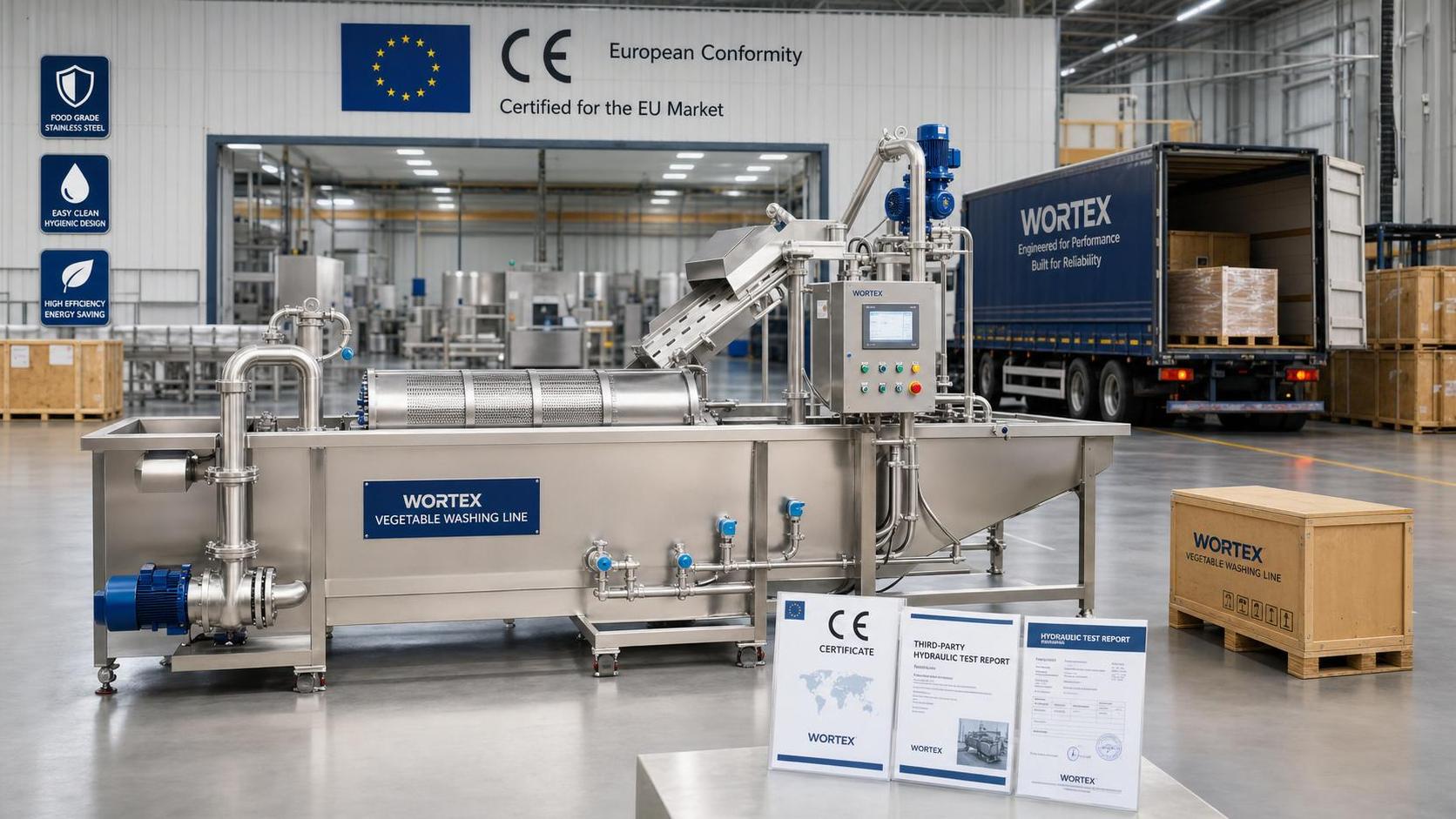 EU Rule Takes Effect for Hydraulically Certified Veggie Washing Lines