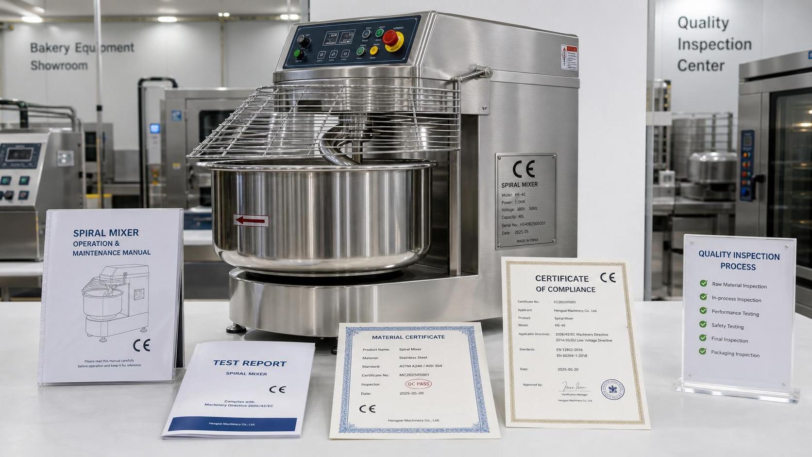 CE Certified Spiral Mixers: What the Mark Covers and Which Specs Still Need Verification