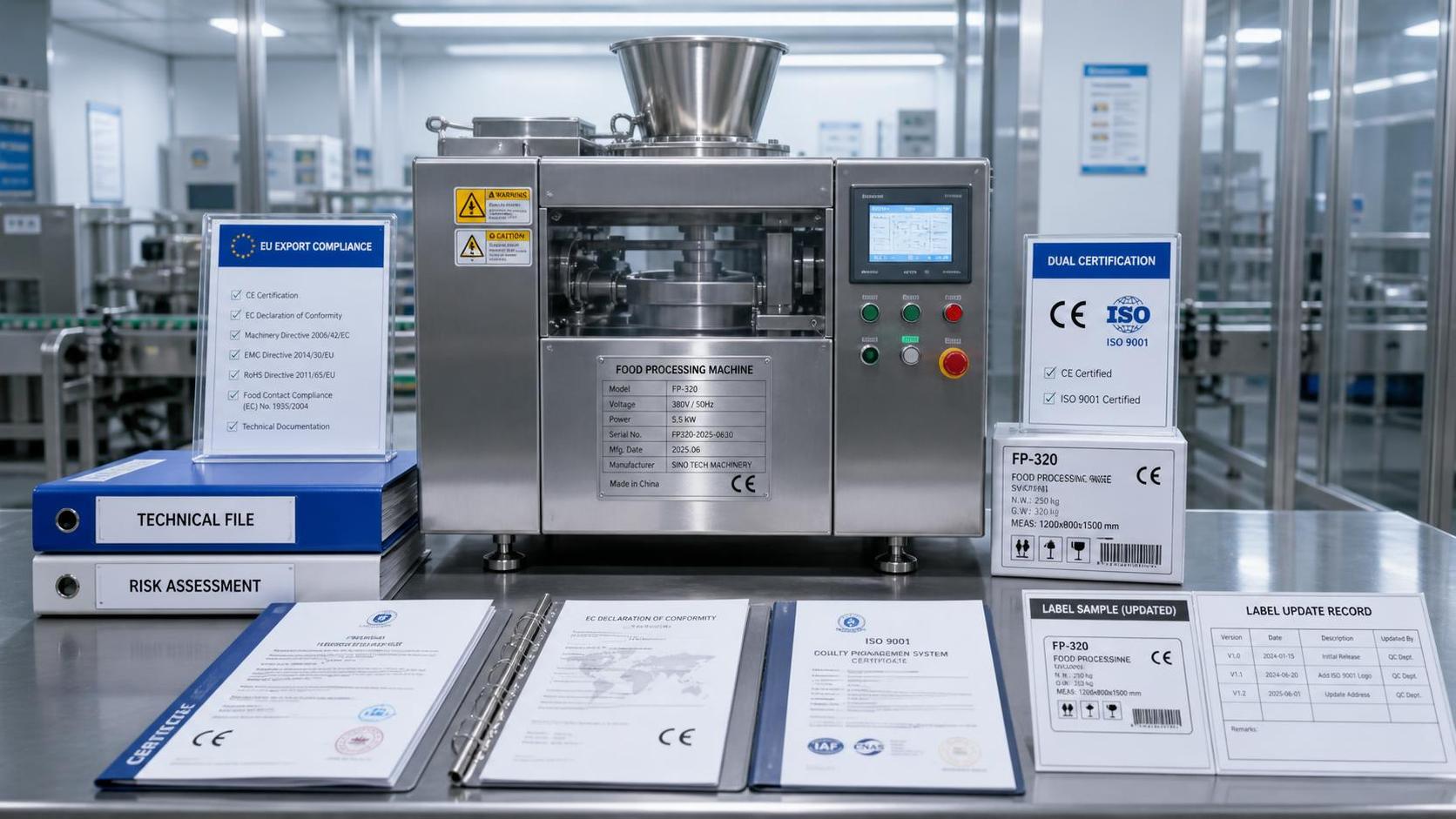 EU Tightens Labels for Food-Contact Machinery