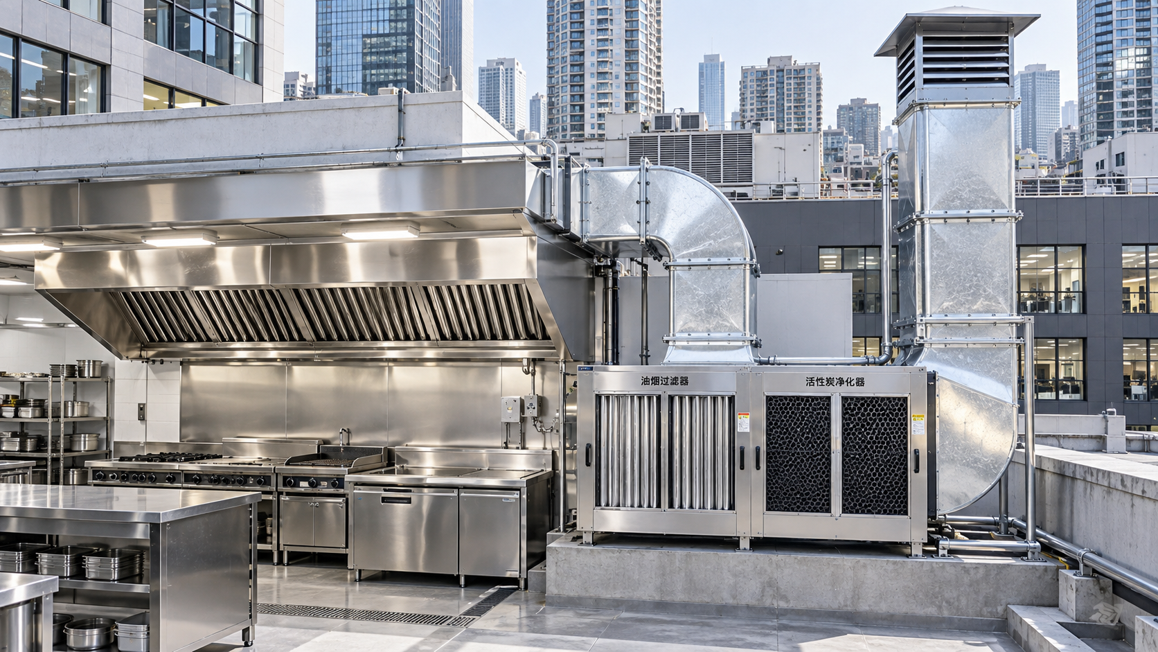 Odour Control Solutions for Commercial Kitchen Ventilation in Dense Urban Sites