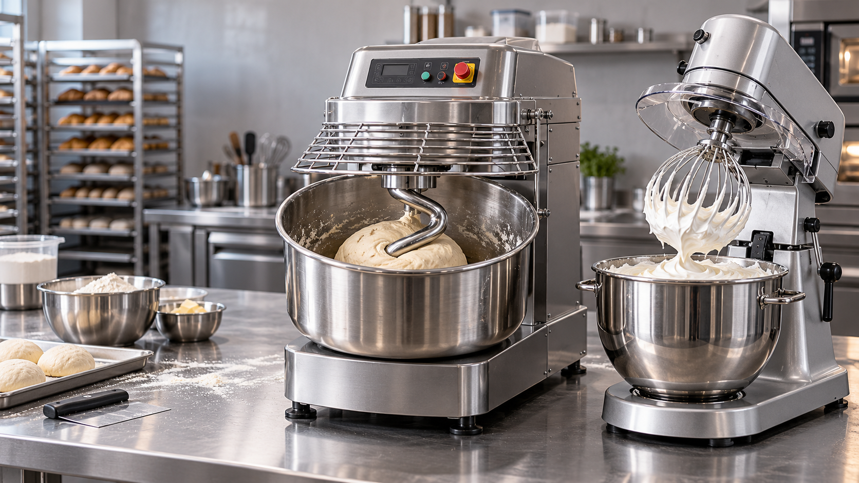 Can a spiral mixer replace a planetary mixer for cakes and dough?
