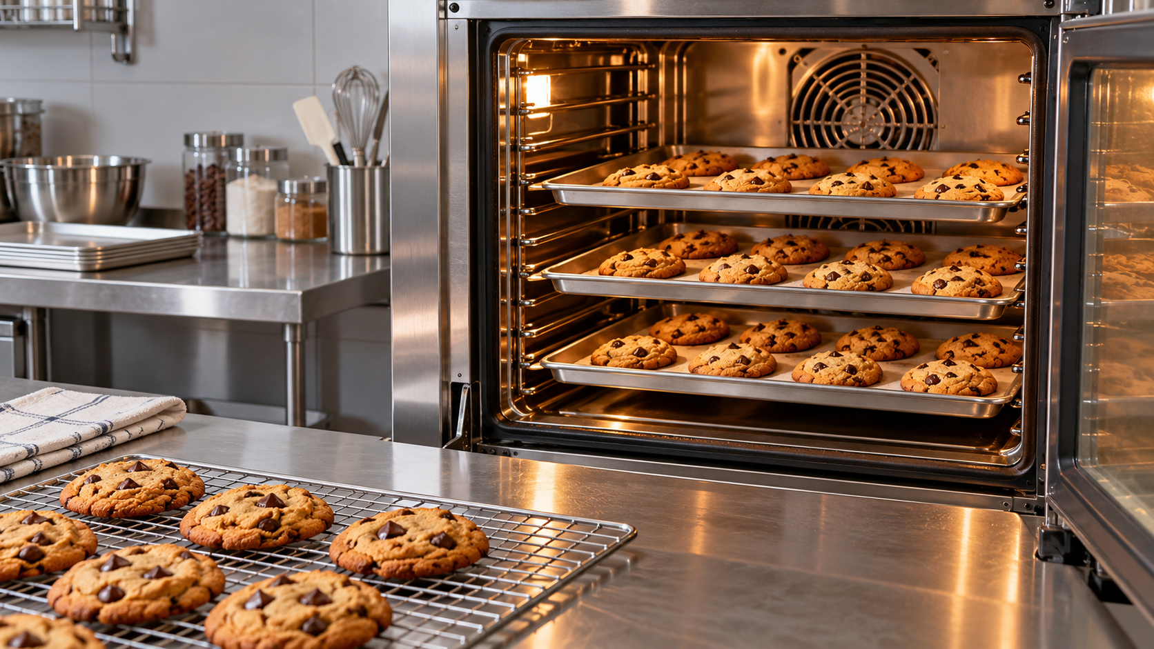 Is a deck or convection oven better for evenly browned cookies?