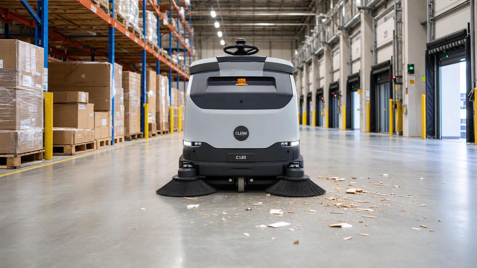Best Floor Sweepers for Logistics Centers: How to Match Debris Type, Aisle Width, and Shift Load